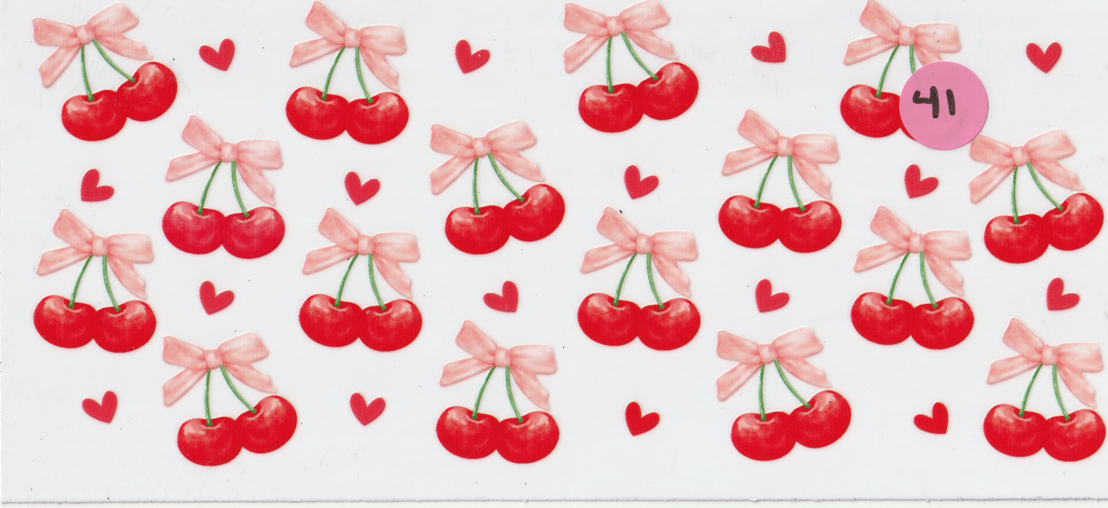 41 - Cherries Pink Bows