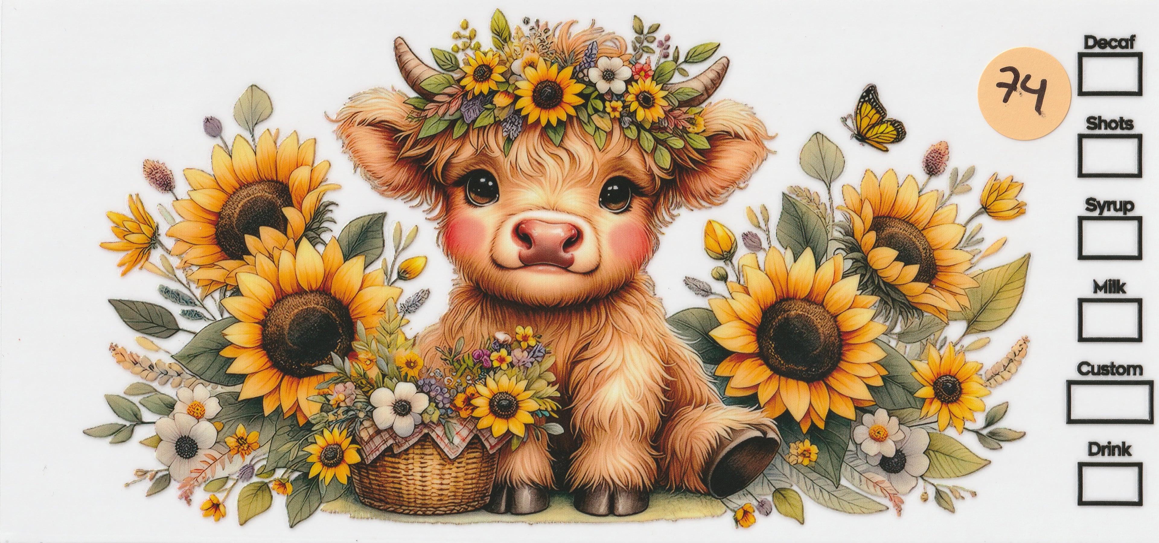 74 - Baby Cow Sun Flowers